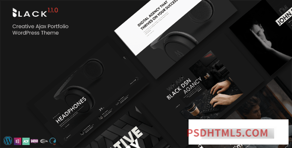 Blackdsn v1.1.1 - Creative Ajax Portfolio wordpress主题-WordPress Theme-尚睿切图网