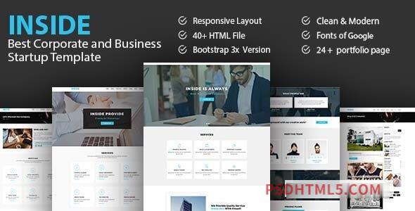 Inside – Best Corporate And Business Startup Template-尚睿切图网