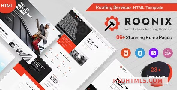 Roonix - Roofing Services HTML Template-尚睿切图网
