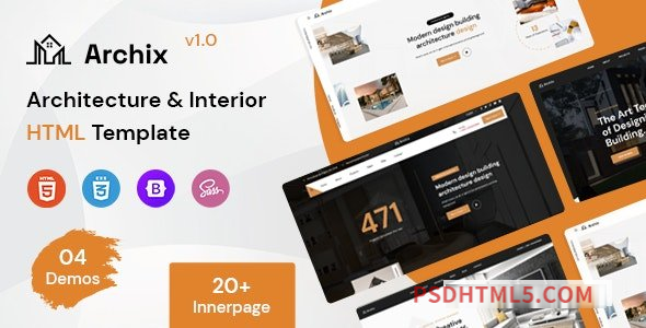 Archix - Architecture - Interior Template-尚睿切图网