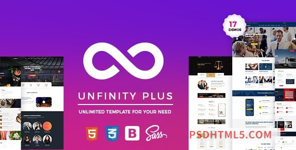 UnfinityPlus – One Page-尚睿切图网