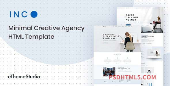 Inc - Minimal Creative Agency HTML Template-尚睿切图网