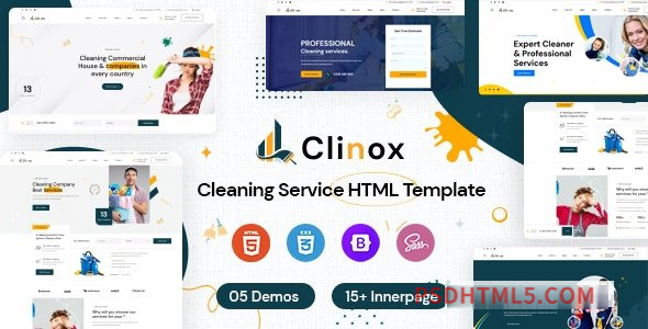 Clinox - Cleaning Services HTML Template-尚睿切图网