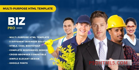 图片[1]-BizPro - Multipurpose HTML Template for any Company-尚睿切图网