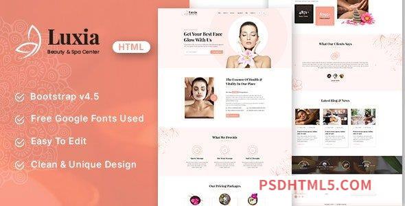 Luxia - Beauty - Spa Center HTML Template-尚睿切图网