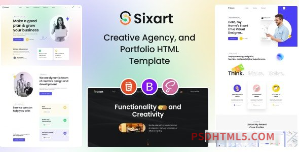 Sixart - Digital Agency HTML Template-尚睿切图网