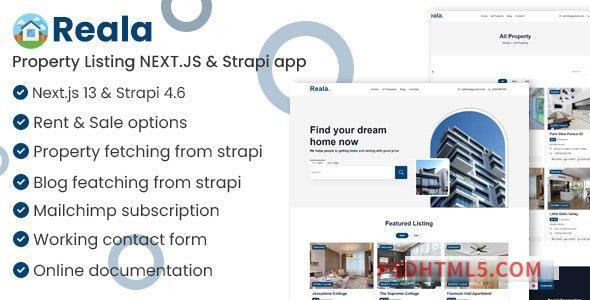 图片[1]-Reala - Property Listing NEXT.JS, Strapi app-尚睿切图网