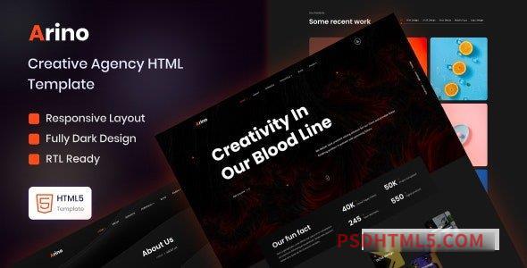 图片[1]-Arino - Creative Agency Template-尚睿切图网