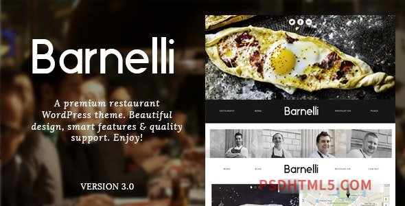 Barnelli v3.0.8 - Restaurant Responsive wordpress主题-WordPress Theme-尚睿切图网