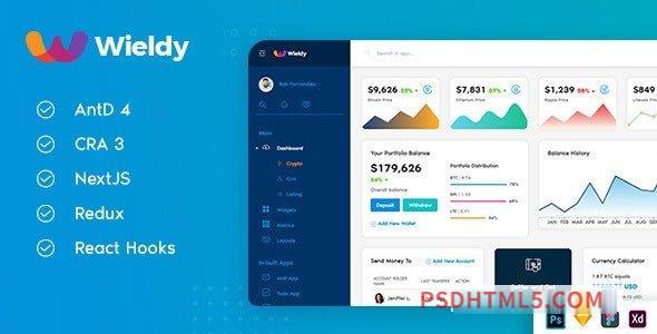 Wieldy v2.5.3 – React Admin Template Ant Design and Redux-尚睿切图网