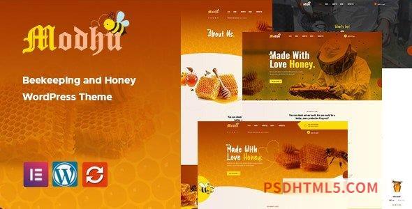 Modhu v1.0.3 – Beekeeping and Honey wordpress主题-WordPress Theme-尚睿切图网