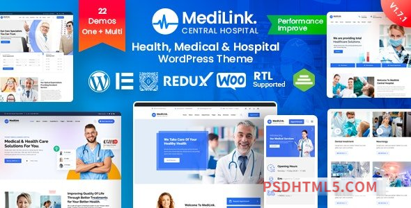 Medilink v1.7.2 - Health - Medical wordpress主题-WordPress Theme-尚睿切图网