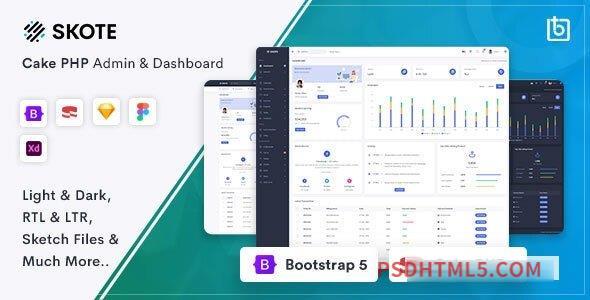 Skote - Cake PHP Admin Dashboard Template-尚睿切图网