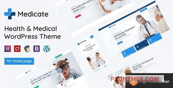 Medicate v2.2 – Health – Medical wordpress主题-WordPress Theme + RTL Ready-尚睿切图网