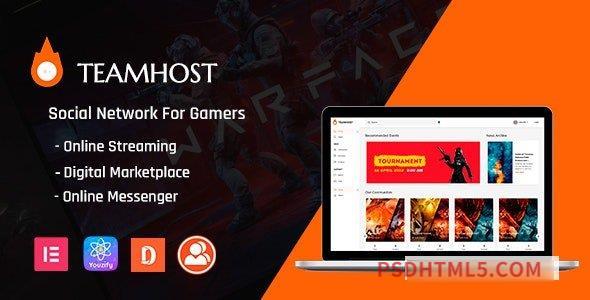 TeamHost v0.1.0 – Gaming Community Theme-尚睿切图网