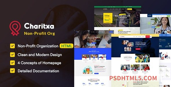 Charitxa – Multipurpose Nonprofit HTML Template-尚睿切图网