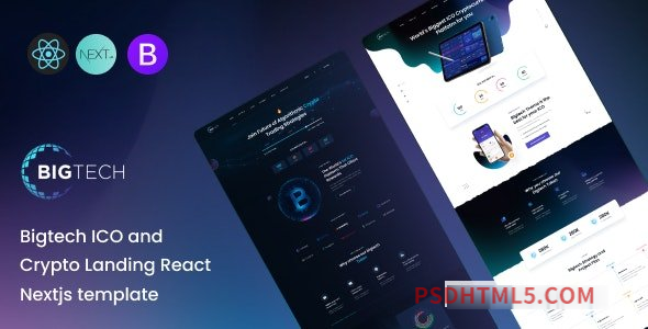 Bigtech - ICO - Crypto Landing React Nextjs Template-尚睿切图网