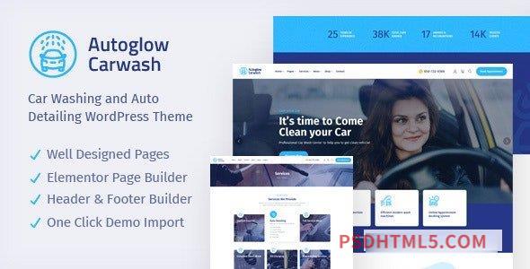 Autoglow v1.1.0 - Car Wash wordpress主题-WordPress Theme-尚睿切图网