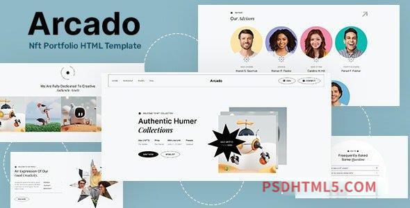 Arcado - Nft Portfolio HTML Template-尚睿切图网