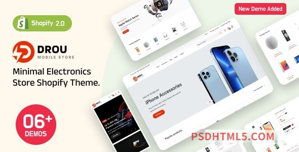 Drou v1.0.6 - Electronics Store Shopify 2.0 Theme-尚睿切图网