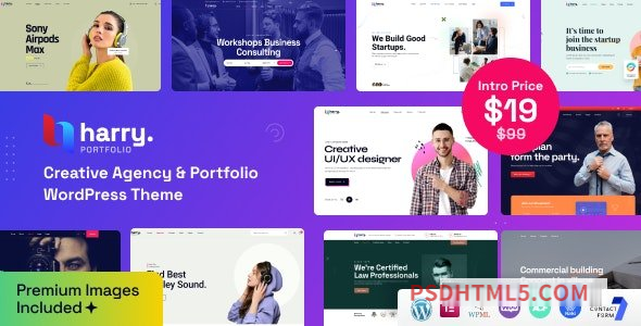 Harry v1.0.7 - Creative Agency - Portfolio wordpress主题-WordPress Theme + RTL-尚睿切图网