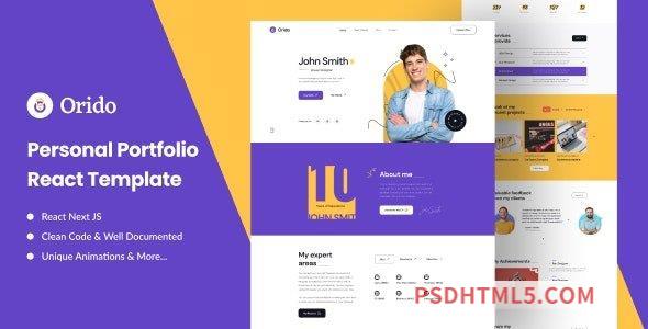 Orido – Personal Portfolio React Nextjs Template-尚睿切图网