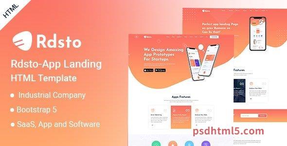 Rdsto – App Landing HTML Template-尚睿切图网