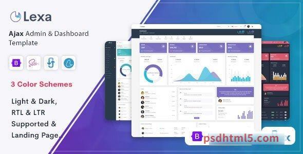 Lexa – Ajax Admin – Dashboard Template-尚睿切图网