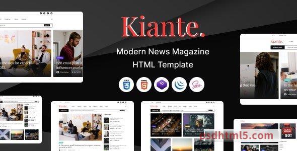 Kiante – Newspaper Magazine Blog Html5 Template-尚睿切图网