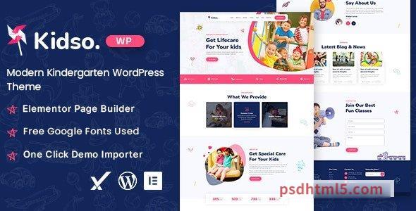 Kidso v1.0.0 - Modern Kindergarten wordpress主题-WordPress Theme-尚睿切图网