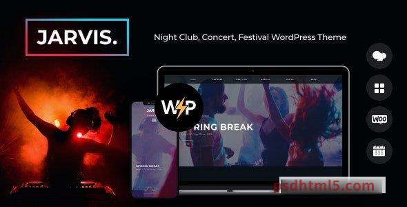 Jarvis v1.8.8 – Night Club, Concert, Festival wordpress主题-WordPress Theme-尚睿切图网