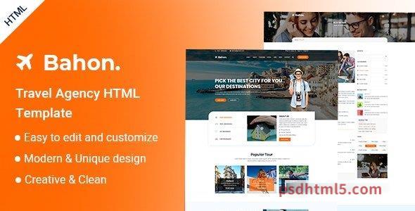 Bahon - Travel Agency HTML5 Template-尚睿切图网