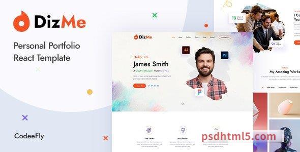 Dizme - Personal Portfolio React Nextjs Template-尚睿切图网