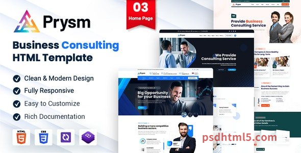 Prysm – Consulting Business Template-尚睿切图网