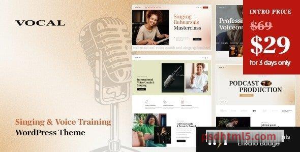 Vocal v1.0 – Singing – Voice Artist wordpress主题-WordPress Theme-尚睿切图网