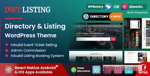 DWT v3.2.7 - Directory - Listing wordpress主题-WordPress Theme-尚睿切图网