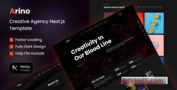 Arino - Creative Agency Nextjs Template-尚睿切图网