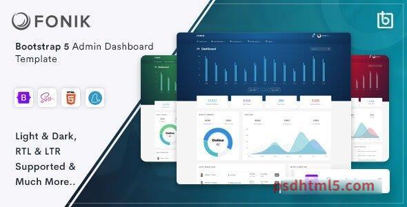 Fonik v3.1.0 - Admin - Dashboard Template-尚睿切图网