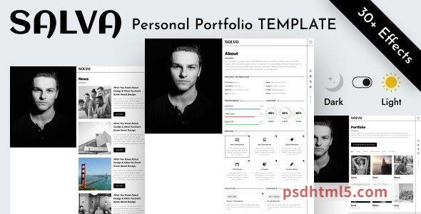 Salva – Personal Portfolio Html Template-尚睿切图网