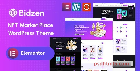 Bidzen – NFT Marketplace wordpress主题-WordPress Theme – 4 January 2023-尚睿切图网