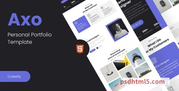 Axo - Personal Portfolio Template-尚睿切图网