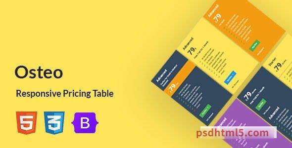 Osteo - Responsive Pricing Table-尚睿切图网