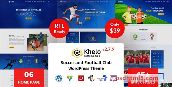 Khelo v2.7.9 – Soccer wordpress主题-WordPress Theme-尚睿切图网