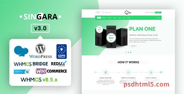 Singara v3.0 – Multipurpose Hosting with WHMCS wordpress主题-WordPress Themes-尚睿切图网