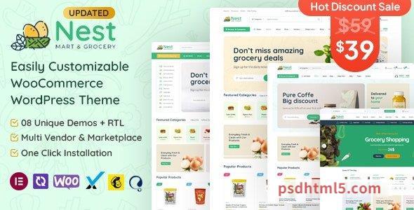 Nest v1.5.1 – Grocery Store WooCommerce wordpress主题-WordPress Theme-尚睿切图网