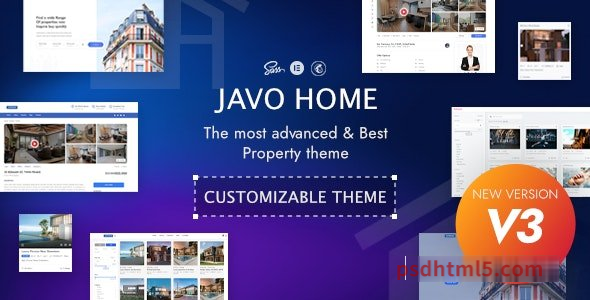 Javo Home v3.4 – Real Estate, Property wordpress主题-WordPress Theme-尚睿切图网