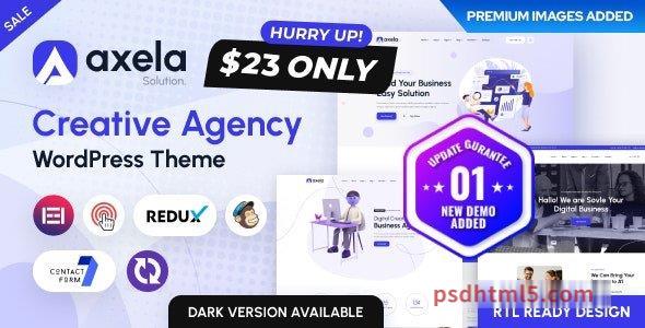 Axela v1.1.0 - Creative Agency - Portfolio wordpress主题-WordPress Theme-尚睿切图网