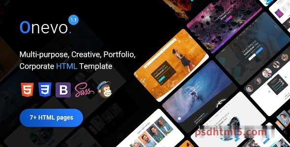 Onevo v1.1 – One Page Template-尚睿切图网