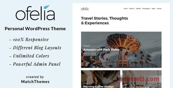 Ofelia v1.4.81 - Travel Personal WordPress Blog Theme-尚睿切图网