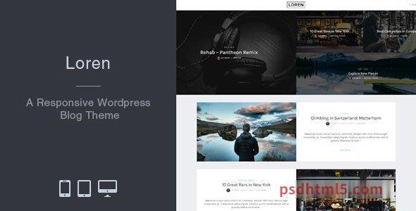 Loren v2.5.5 - Responsive WordPress Blog Theme-尚睿切图网